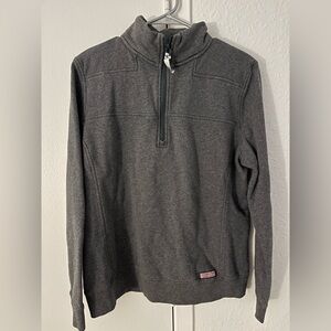 Vineyard Vines Men's Charcoal Zip-Up Sweater
